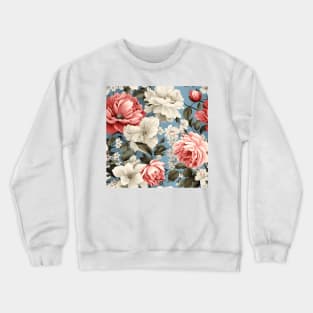 Shabby Chic Flowers Pattern 19 Crewneck Sweatshirt